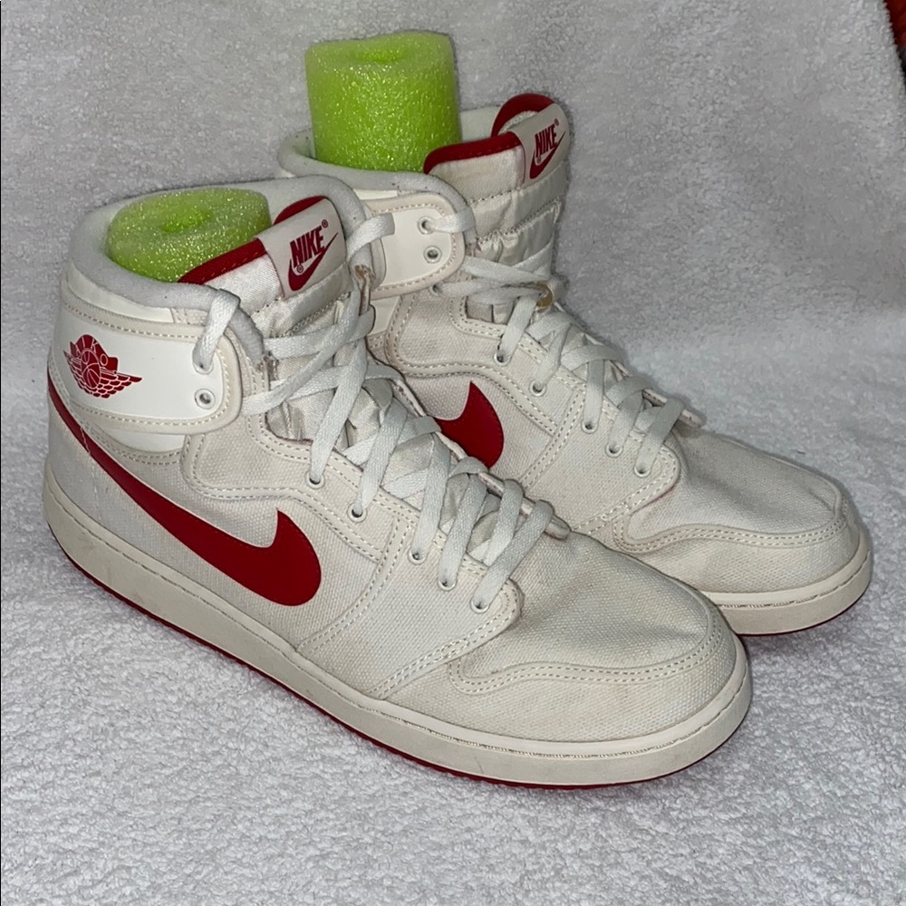 Nike Air Jordan 1 KO High OG AJKO Sail Varsity Red Men's 12.5 Canvas 638471-102